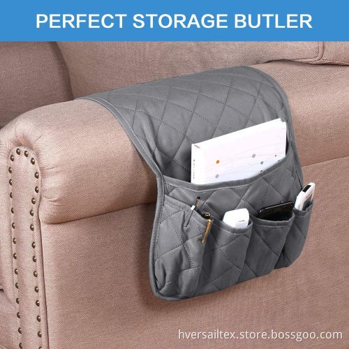 Sofa Chair Armrest Organizer with 5 Pockets